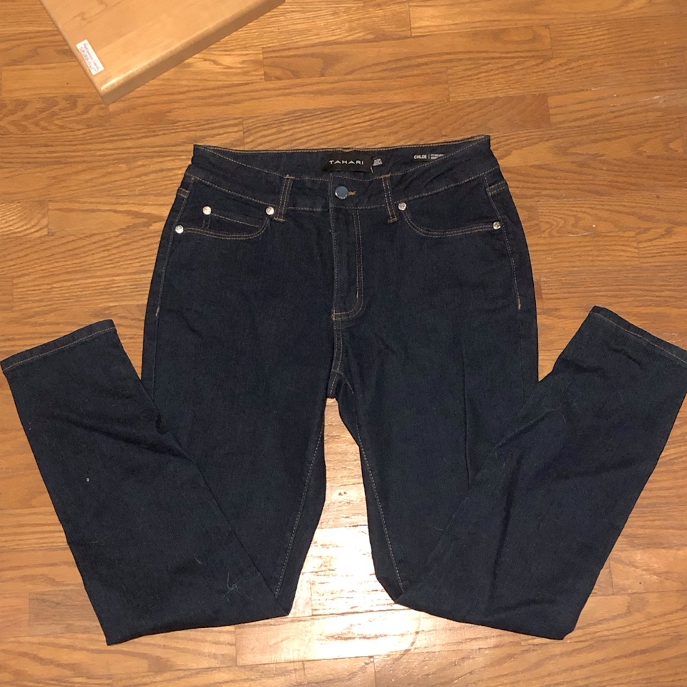 Chloe Women's Dark Blue Straight Leg Jeans